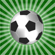 © maya - Green sunburst and football ball