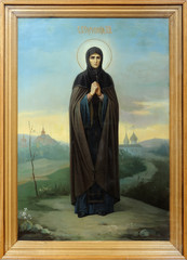 Icon of saint monk Efrosinia of Polotsk