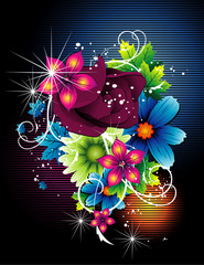 Wall Mural - ilustracion floral en vector