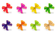 Gift Boxes With Colorful Ribbons