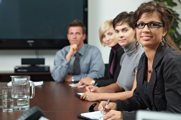 Wall Mural - People on business training