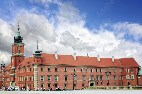 Board z aluminiowym obramowaniem Pałac królewski w warszawie
