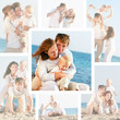 © Alena Yakusheva - set happy family on beach photos