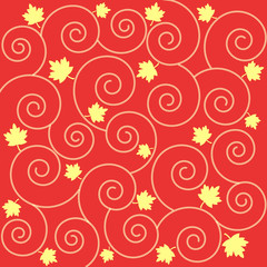 Sticker - Leaves and swirls