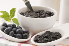 Blueberries And Blueberry Jam.