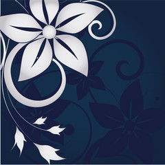 Wall Mural - Abstract flowers background with place for your text