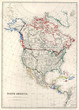 Old map of North America, Alaska as 
