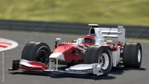 Naklejka - mata magnetyczna na lodówkę formula one race car