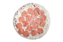 Frozen Perpperoni Pizza On White