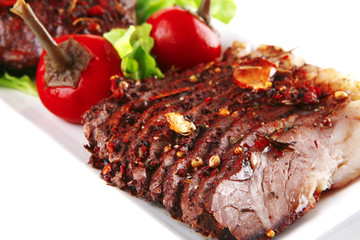 Poster - meat steak on plate