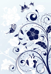 Sticker - Floral background