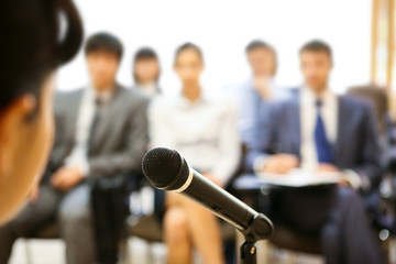during speech