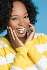 Wall Mural - Happy Smiling Black Woman