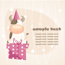 Cartoon Greeting Card Vector Illustration