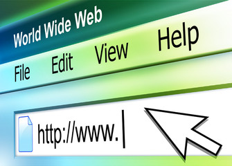 Wall Mural - abstract internet search address screen