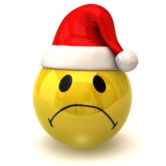 Wall Mural - sad smiley santa claus