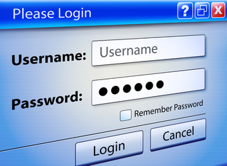 Wall Mural - computer web signin user security