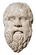 Stone head of the greek philosopher Socrates