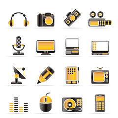 Wall Mural - Media equipment icons - vector icon set