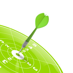 Wall Mural - green target - green goal - hitting commercial objectives