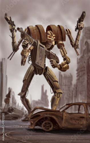 Plakat na zamówienie robot destroyer