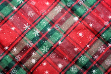 Christmas Red And Green Table Cloth Useful As A Background