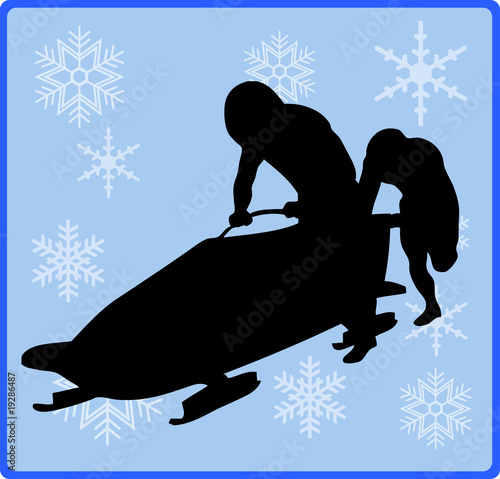 Dekoracja na wymiar  guzikowe-zimowe-gry-bobslejowe