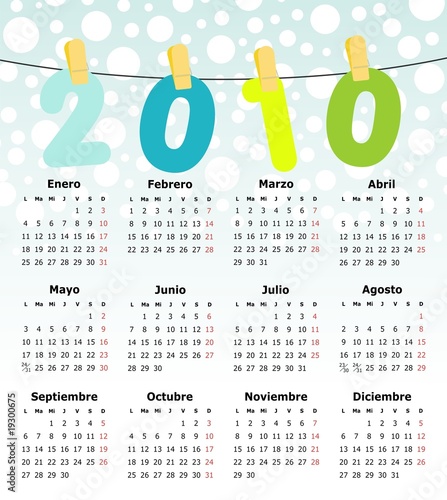Calendario 2010 en español para imprimir: ¡Organiza tu año fácilmente!