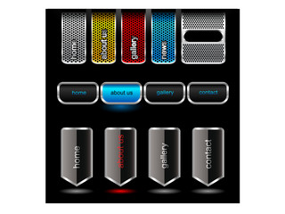 Wall Mural - Editable website vector buttons