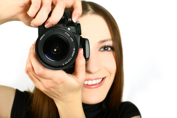 Woman with camera