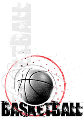 Sticker - basketball circle poster background