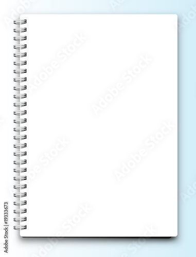 Fotografie, Tablou Vector blank notebook isolated on white