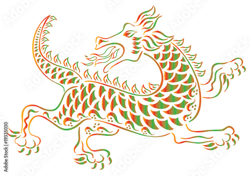 Nowoczesny obraz na płótnie dragon
