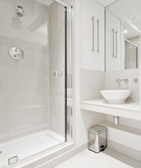 Wall Mural - modern bathroom with corner shower