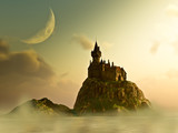 Island Castle Sunrise