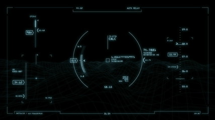 futuristic heads-up interface screen