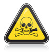 © Solomin Andrey - A yellow triangular warning sign. Attention toxic, poison.