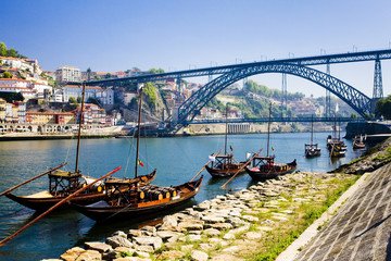 Fototapete - Dom Luis I Bridge, Porto, Douro Province, Portugal