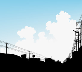 Wall Mural - urban clouds