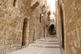 Fototapeta Koty - Ancient Alley in Jewish Quarter, Jerusalem