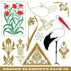 Wall Mural - vector set: elements for design on different topics