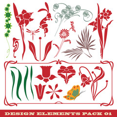 Wall Mural - vector set: elements for design on different topics