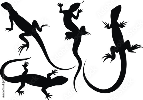 Obraz w ramie Lucertola-Tatuaggio-Lizard Tatoo-Tatouage Lézard