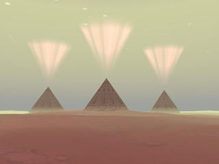 Wall Mural - cosmic pyramids