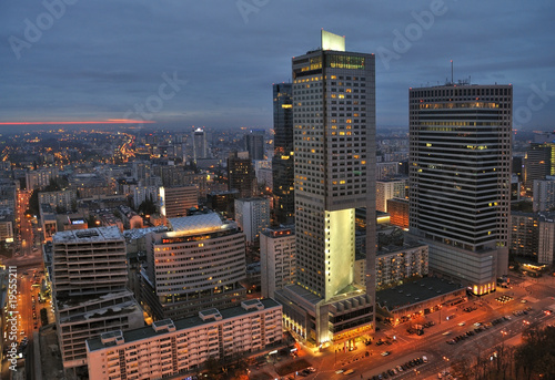 Obraz w ramie Urban Landscape at dusk.