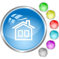 Sticker - vector icon of home