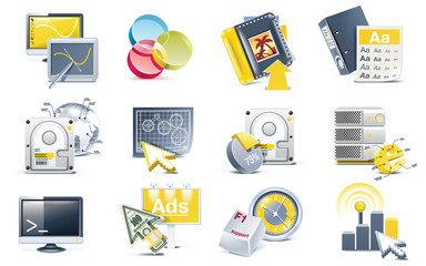 Vector website development icon set