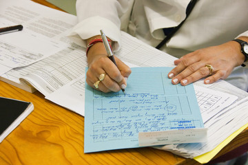 doctor writing file