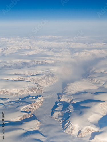 Naklejka na drzwi Aerial View of Auyuittuq National Park, Baffin Island, Canada