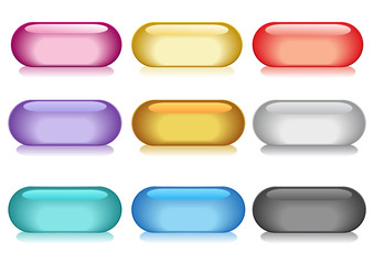 Vector illustration of collection of colorful buttons